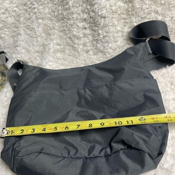 Baggallini gray Nylon shoulder bag with silver tone hardwares adjustable strap. - Picture 9 of 13